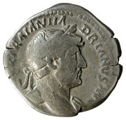 Denarius - Hadrian P M TR P COS III; Spes obverse image