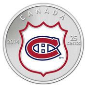 25 Cents - Elizabeth II Montreal Canadiens, Canada, 2014 reverse image