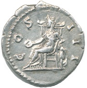 Denarius - Hadrian COS III; Concordia and Spes, Rome, 124-125 reverse image