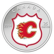25 Cents - Elizabeth II Calgary Flames, Canada, 2014 reverse image