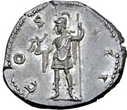 Denarius - Hadrian COS III; Roma, Rome, 124-125 reverse image