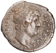 Denarius - Hadrian COS III; Diana obverse image