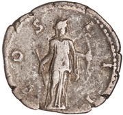Denarius - Hadrian COS III; Diana, Rome, 124-125 reverse image