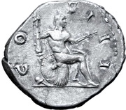 Denarius - Hadrian COS III; Hercules, Rome, 124-125 reverse image