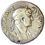 Denarius - Hadrian COS III; Aequitas and Moneta obverse image