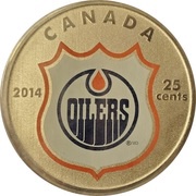 25 Cents - Elizabeth II Edmonton Oilers, Canada, 2014 reverse image