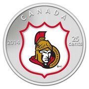25 Cents - Elizabeth II Ottawa Senators reverse image
