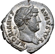 Denarius - Hadrian COS III; Hercules obverse image
