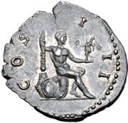 Denarius - Hadrian COS III; Hercules, Rome, 125-127 reverse image