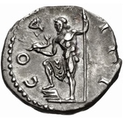 Denarius - Hadrian COS III; Neptune, Rome, 125-127 reverse image