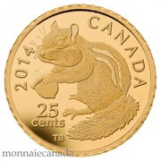 25 Cents - Elizabeth II Eastern Chipmunk, Canada, 2014 reverse image
