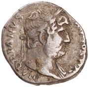 Denarius - Hadrian COS III; Roma obverse image
