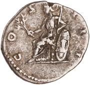 Denarius - Hadrian COS III; Roma, Rome, 125-127 reverse image