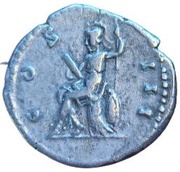 Denarius - Hadrian COS III; Roma, Rome, 125-127 reverse image