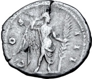 Denarius - Hadrian COS III; Victory, Rome, 126-127 reverse image