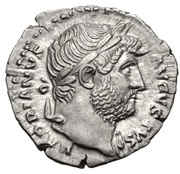 Denarius - Hadrian COS III; Annona obverse image