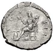 Denarius - Hadrian COS III; Annona, Rome, 126-127 reverse image