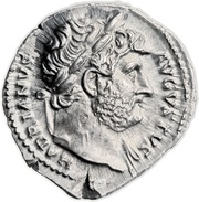 Denarius - Hadrian COS III; Pudicitia obverse image