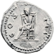 Denarius - Hadrian COS III; Pudicitia, Rome, 126-127 reverse image