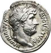 Denarius - Hadrian COS III; Victory obverse image