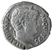Denarius - Hadrian COS III; Virtus obverse image