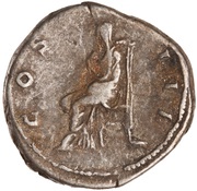 Denarius - Hadrian COS III; Pudicitia, Rome, 128-129 reverse image