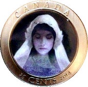 25 Cents - Elizabeth II Haunted Canada; Ghost Bride, Canada, 2014 reverse image