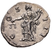 Denarius - Hadrian COS III; Aequitas and Moneta, Rome, 128-129 reverse image