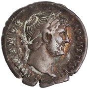 Denarius - Hadrian PATIENTI AVGVSTI COS III; Patientia obverse image