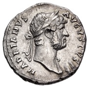 Denarius - Hadrian COS III; Aequitas and Moneta obverse image