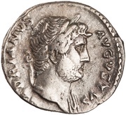 Denarius - Hadrian COS III; Minerva obverse image