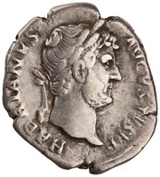 Denarius - Hadrian COS III obverse image