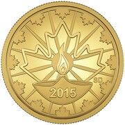 25 Cents - Elizabeth II Diwali Festival of Lights, Canada, 2015 reverse image