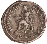 Denarius - Hadrian INDVLGENTIA AVG P P COS III; Indulgentia, Rome, 129-130 reverse image