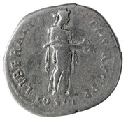 Denarius - Hadrian LIBERALITAS AVG P P COS III; Liberalitas, Rome, 129-130 reverse image