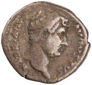 Denarius - Hadrian CLEMENTIA AVG COS III P P; Clementia obverse image