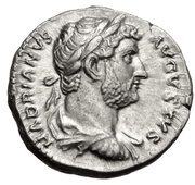 Denarius - Hadrian CLEMENTIA AVG COS III P P; Clementia obverse image