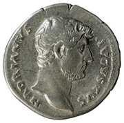 Denarius - Hadrian FELICITAS AVG COS III P P; Felicitas obverse image