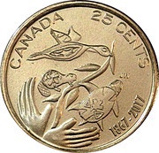 25 Cents - Elizabeth II Hope for a Green Future, Canada, 2017 reverse image