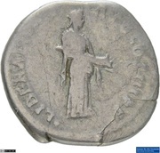 Denarius - Hadrian LIBERALITAS AVG COS III P P; Liberalitas, Rome, 129-130 reverse image