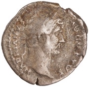 Denarius - Hadrian SECVR PVB COS III P P; Securitas obverse image