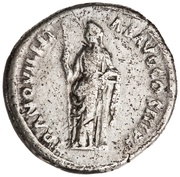 Denarius - Hadrian TRANQVILLITAS AVG COS III P P; Tranquillitas, Rome, 129-130 reverse image