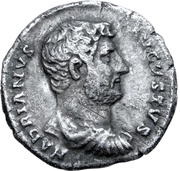 Denarius - Hadrian TRANQVILLITAS AVG COS III P P; Tranquillitas obverse image