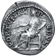 Denarius - Hadrian FORTVNAE REDVCI; Fortuna, Rome, 130 reverse image