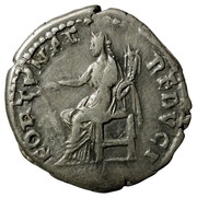 Denarius - Hadrian FORTVNAE REDVCI; Fortuna, Rome, 130 reverse image