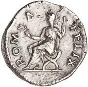 Denarius - Hadrian ROMA FELIX; Roma, Rome, 130 reverse image