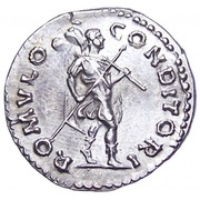 Denarius - Hadrian ROMVLO CONDITORI; Romulus, Rome, 130 reverse image