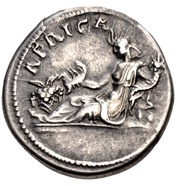 Denarius - Hadrian AFRICA; Africa, Rome, 130-133 reverse image