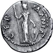 Denarius - Hadrian GERMANIA; Germania, Rome, 130-133 reverse image