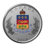 25 Cents - Elizabeth II Heraldic emblems of Quebec, Canada, 2018 reverse image